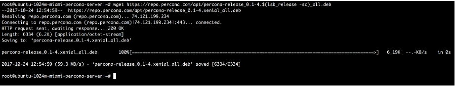 Downloading Percona Repository Package