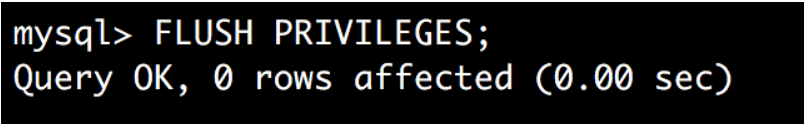 To ensure changes are applied, use the SQL command 'FLUSH PRIVILEGES'