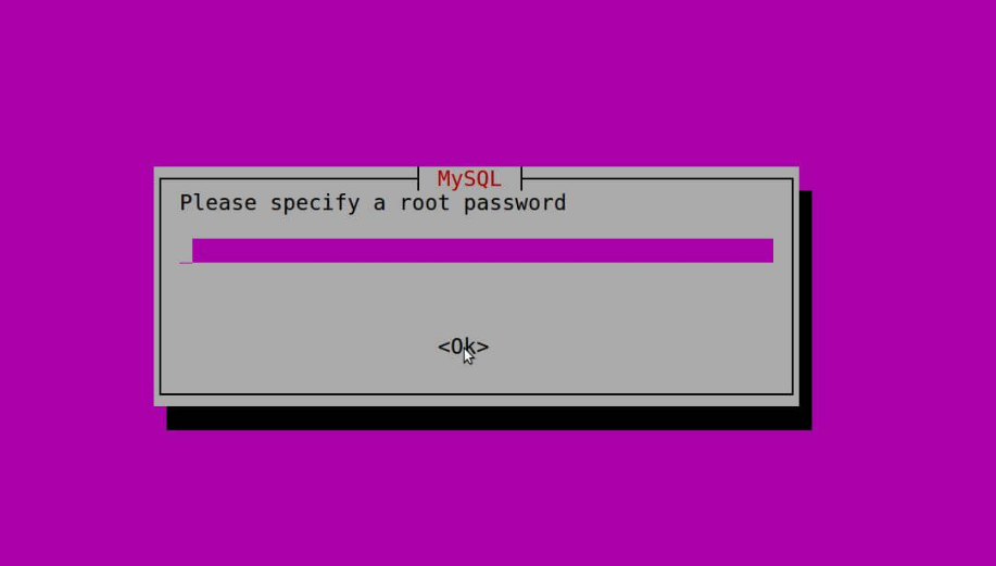 Type in the root password