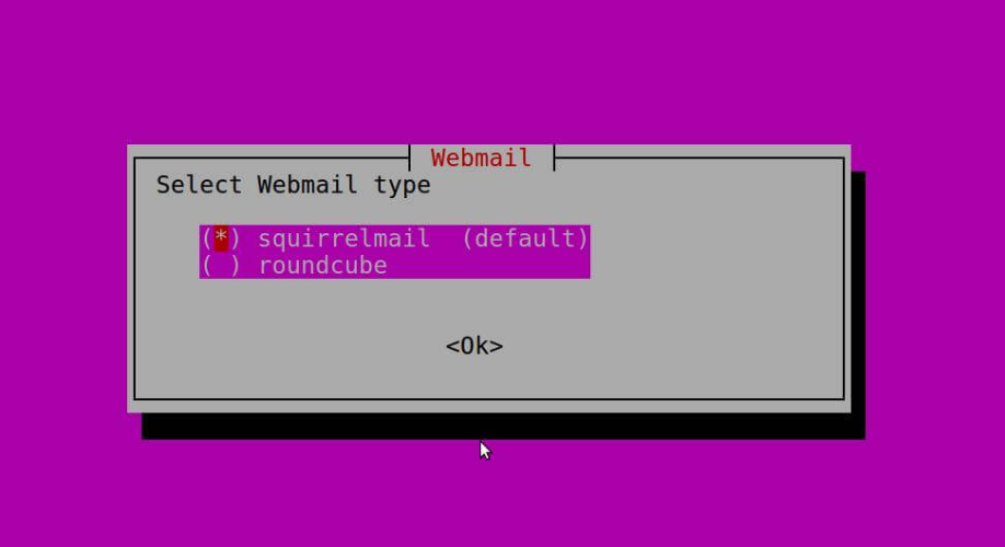 Select default webmail type