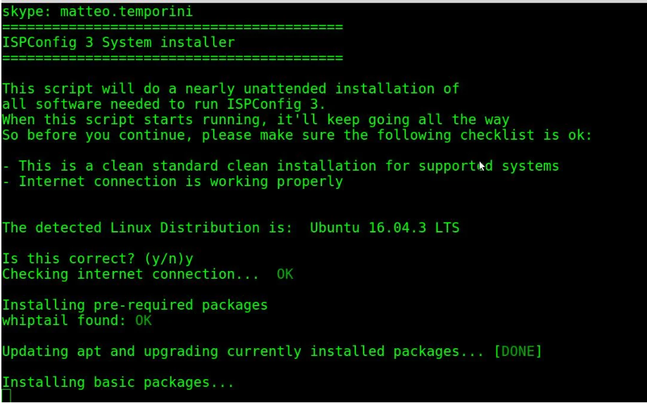 Return to the terminal and continue with the installation of all packages.