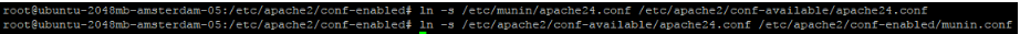 Symbolic link to the Munin Apache configuration file