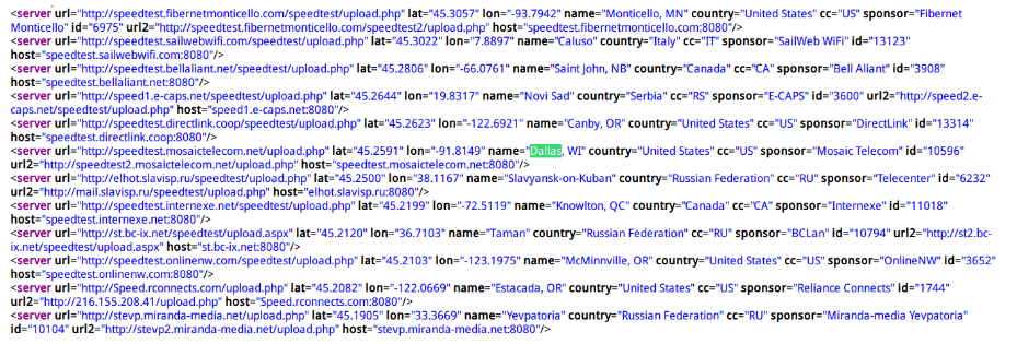 The ID number associated with Dallas