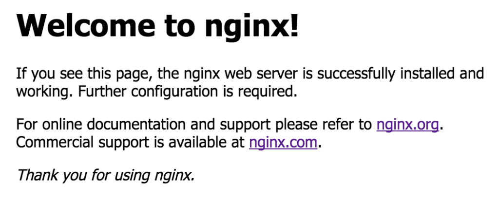 welcome to nginx